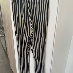 Boris Black and White Striped Track Pants